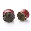 Organic Wood Flesh Tunnels Double Flared Ear Stretcher Saddle Plugs Gauge Piercing Jewelry For Men and Women