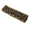 Leopard dzianina wełna pałąk Vintage Stretch Distic-Child Headband Ciepły krawat Szeroki Border Cross Hair Ornament EEO208