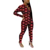 Women's Jumpsuits & Rompers Colorful Butterfly Print Sexy Long Sleeve Bodycon Women 2021 Zipper Neck Club Outfits One Piece Cool Girl1