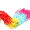 Senegalese Twist pelo trenzado sintético Ombre Rainbow Color 24 pulgadas 30 raíces trenzas de ganchillo Twist extensiones de cabello sintético