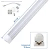 LED Tube 8FT Shop Light Fixture 120W Cooler Door Freezer Bulbs 2ft 4ft 5ft 6ft V Shape Integrated Lamps