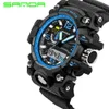 New Men Sport Watch Sanda Top Nova marca Digital Watch S- Hodinky Homens Analógico Quartzo Relogio Masculino