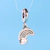 Wholesale-t Rainbow Pendant for Pandora 925 sterling silver shine DIY pendant ladies jewelry holiday gift with original box