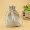 Drawstring Storage Bag Candy Gift Food Chocolate Sacks Cotton Jute Party Favor Snacks Packaging Small Wedding Christmas Holiday Supplies