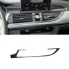 Car Front Air Outlet Trim For Audi A6 C7 A7 2012-2018 LHD Carbon Fiber AC Air Vents Frame Decoration Cover Stickers