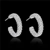 Brandneue, mit Sterlingsilber plattierte Retikulozyten-Ohrringe DFMSE082, baumelnde Kronleuchter-Ohrringe aus 925er Silber für Damen, 10 Paar pro Menge311a