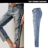 Inverno Donna Mamma Vita alta Jeans vintage Donna Denim Paillettes Boyfriend Jeans Donna strappata per pantaloni da donna