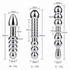 알루미늄 두 번 향한 구슬 금속 항문 플러그 여자 질 자위 장난감 엉덩이 플러그 확장기 전립선 마사지 성인 용품