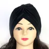 Bandanas Women Elastyczne turban muzułmański kapelusz opaska osnowa żeńska chemo hidżab wiązał indyjską czapkę dorosłą głowę dla kobiet4308764