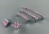 Crystal Glass Series Diamond Pink Furniture Handles Door Knobs Dresser Drawer Wardrobe Kitchen Cabinets Cupboard Pull Door Accesso281H