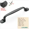 850-128 Matte Black Cabinet Handles estilo americano Kitchen Cupboard porta puxa maçanetas de gaveta Moda Móveis Handle Hardware