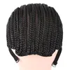 WEAVE CROCHET BRANID SINTETIC WIG EAST Costura em Cap tranças elásticas Caps trançados sem fúria