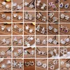 Горячие продажи 45 стилей корейские серьги творческие супер блестящие алмазные новые жемчужные серьги-гвоздики мода ювелирные изделия высокое качество