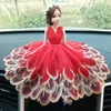 Decorazione per auto creativa Bambola di fiori Display per matrimoni fatti a mano Giocattoli Ghirlanda di fiori finti