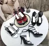 Sandales en cuir de créateur 2019 été nouveau produit chaussures pour dames chaussures à talons hauts romaines plage bouton en métal sandales sexy Banquet Woma7167422