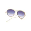 Luxus-Diamant-Metall-Sonnenbrille, weiblich, einzigartige Designer-Sonnenbrille, klare Linse, Mode-Stil, Sonnenbrille, Brille