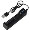 Inteligente USB 3.7V Li-ion Universal Battery Charger Slot único adequado para 18650 26650 32650 18500 14500 Rechargable D4 UM2