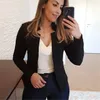 Ladies Slim Fit Blazer Designs Lång ärm Slim Solid Casual Office Wear Wear Lapel Halsring Senaste Blazer Designs 2345