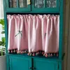 Gordijn gordijnen Amerikaanse stijl koffie roze kort met kralen vaste deur kast keuken gordijnen zoet