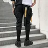 Spring Summer Hip Hop Joggers Cargo Harem Pants Men Long Big Pockets Zippers White Black Y190509