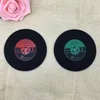 4 färger kreativ cd kopp matta retro vinylkustar non glid vintage rekord kopp pad hem bar bord dekor kaffe mattor