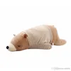 2019 nouveau dessin animé mignon ours blanc doux en peluche fille dormir oreiller poupées peluches jouets en gros