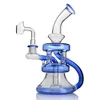 Blue Bong Dab Rig Glass Water Pipe Hookah Bubbler Pink Recycler Oil Rigs 14mm Banger Heady Percolator for Smoking Accessories Dabs