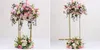 60cm / 120cm lång) kolumn står upp metall ram blomma stå för vit bröllop bord dekoration senyu0105