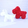 DIY Rose Bear Akcesoria worka Piana Niedźwiedź Monta 200pcs Pe sztuczne głowice kwiatowe róży Rose Bear Luck Pies Form