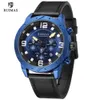 Ruimas Men's Chronograph Watches Luxury Leather Strap Analog armbandsur MAN TOP M￤rke Vattent￤t Watch Male Relogios Clock 595