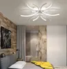 Aluminum Wave White surface mounted Lustre Avize Lighting 110V 220V Modern Led Ceiling Lights for Bedroom Living room MYY