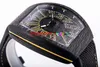 Vanguard Watch Top Quality Men Vanguard Watches Automatic Auto Date Watch Mens Black Dial Carbon Fiber Rubber Male Clock Men's Sports Wristwatches.