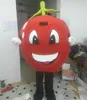 2019 vente directe d'usine pomme rouge Costume de mascotte fruit dessin animé vêtements publicité