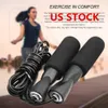 Schnelle Lieferung Aerobic-Übungen Boxen Springseil Springseil Einstellbare Lagergeschwindigkeit Fitness Schwarz Unisex Damen Herren Jumprope FY6160