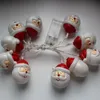 أضواء سلسلة سانتا كلوز عيد الميلاد مع 10 مصابيح LED للديكور الداخلي والخارجي 0.5W الضوء الأبيض