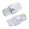 Högkvalitativ 10st / Lot T20 7443 Strobe Flash Lights 12 SMD 2835 LED Silikon Reverse Lights Bromsbelysning Parkeringslampa Vit Röd Bakljus