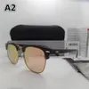 Wholesale-High quality Glass lens 51MM Brand Designer Fashion Men Women Plank frame Coating Sunglasses Sport Vintage Sun glasses With box