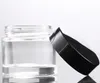 Clear Glass Jar Cream Bottles 60g Round Cosmetic Jars Hand Face Skin Care Packing Bottles with Black Cap