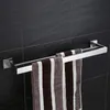 Bathroom Brief Square Towel Racks Wall Mounted 304 Stainless Steel Towel Rail Bar Mirror Polished Chrome bar