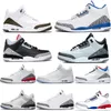2022 Authentic 3 A Ma Maniere Shoes Racer Blue 3s Black Cement White Midnight Navy UNC Aser Orange Tinker Fragment Men Outdoor Sports Sneakers US7-13