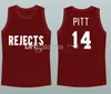 Брэд Питт Чероки отвергает 14 школьных ретро баскетбольных трикотажных мужских трикотажных изделий на заказ с любым номером и именем