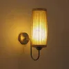 Handgjord bambu vägg sconce sydostasiatisk nordisk trä lampa gången korridor tearoom bar restaurang foajé sängkreativ lykta belysning