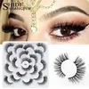 10 paia di ciglia di visone 3D MinkThick fatto a mano Full Strip Lashes Cruelty Free 4 stile ciglia finte trucco di bellezza