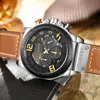 Curren marke luxus mode lässig lederband männer uhr militärisch quarz chronograph heißer verkauf männlich uhr männer armbanduhren