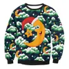 Suéter feo 3d de Navidad para hombre y mujer, ropa para ver parejas, amantes Unisex para hombres, suéter negro para mujer, Otoño Invierno