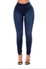 Jeans Mujeres Flyny Woman Banda de goma Corsé Pantalones de cintura altos Pantalones para Mujeres Casual Strech Denim