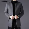 COODRONY Men Coat Winter Thick Warm Wool Coat Men Clothes 2019 Slim Fit Coat Mandarin Collar Jacket Mens Overcoat Mens Coats C03 CJ191210