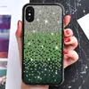 Luxe gradient de diamant de cas pour l'iPhone 11 Pro Max Glitter Phone Bling pour iPhone xs xr 8 7 plus