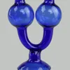 독특한 디자인 스타일 블루 컬러 V 자형 유리 흡연 액세서리 물 담뱃대 봉 연기 사용을위한 Dabber 도구