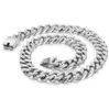 20mm Wide Mens Chain Boy HEAVY Biker Gold Tone Curb Link 316L Stainless Steel Necklace Titanium steel Fashion Jewelry